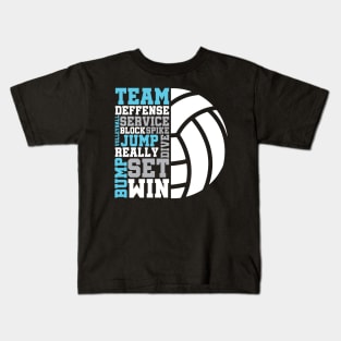 Volleyball Words Kids T-Shirt